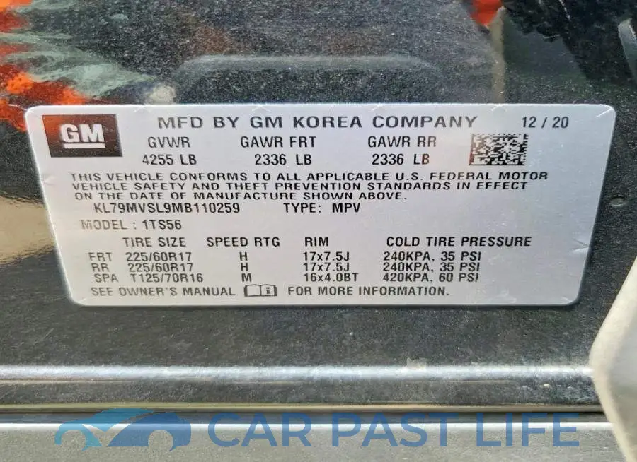 KL79MVSL9MB110259# 12