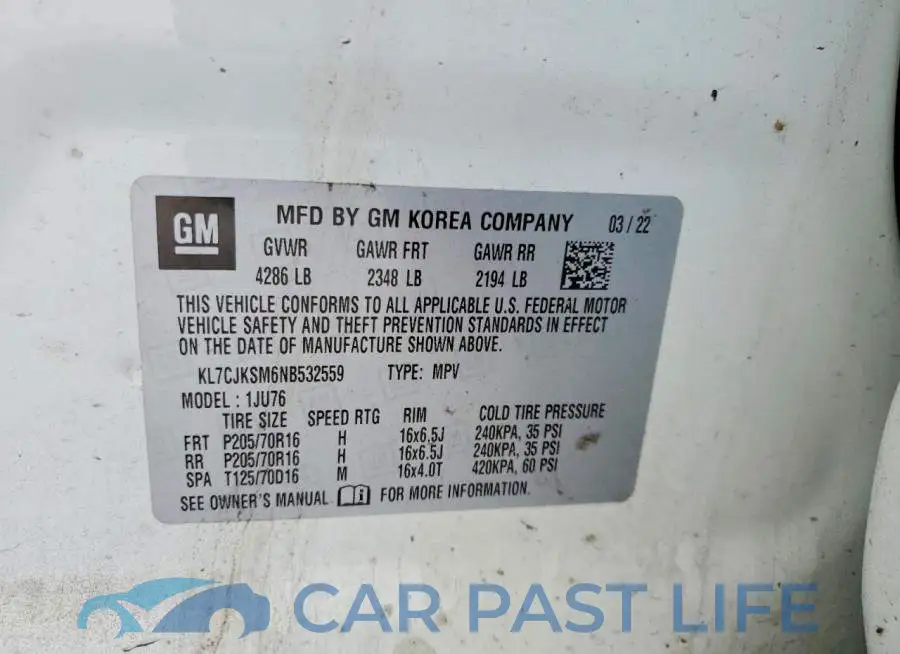 KL7CJKSM6NB532559# 13