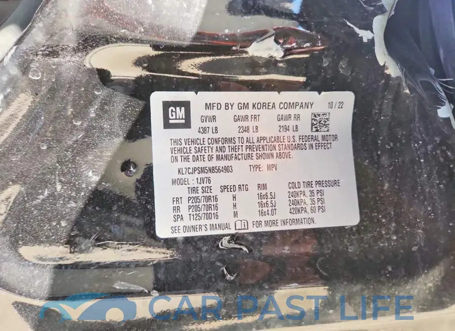 KL7CJPSM5NB564903# 13