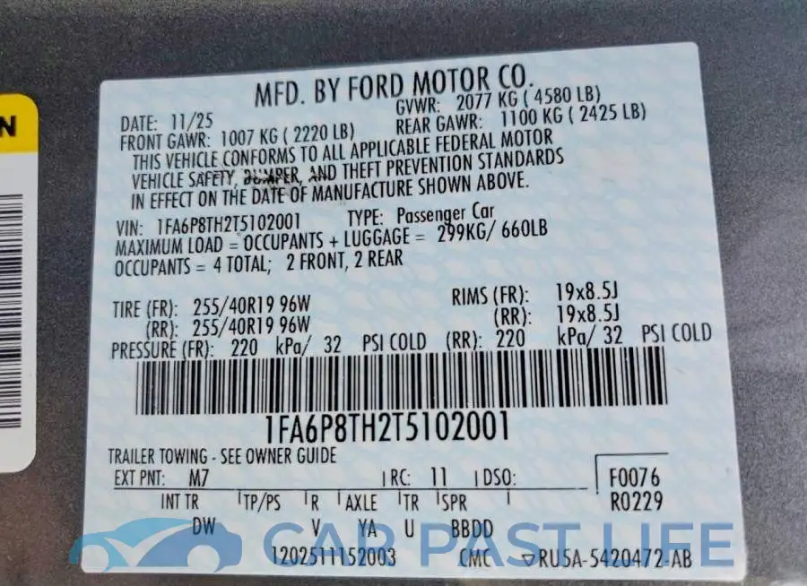 1FA6P8TH2T5102001# 13