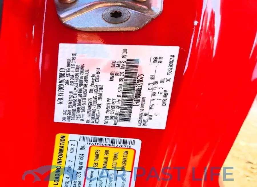 1FATP8UH8H5278575# 12