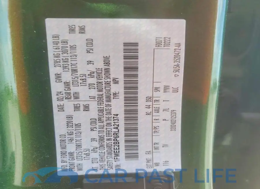 1FMEE2BP6RLA21374# 12