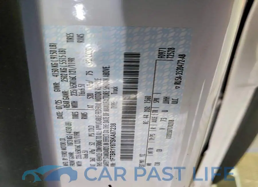 1FTBR1Y87SKA87238# 13