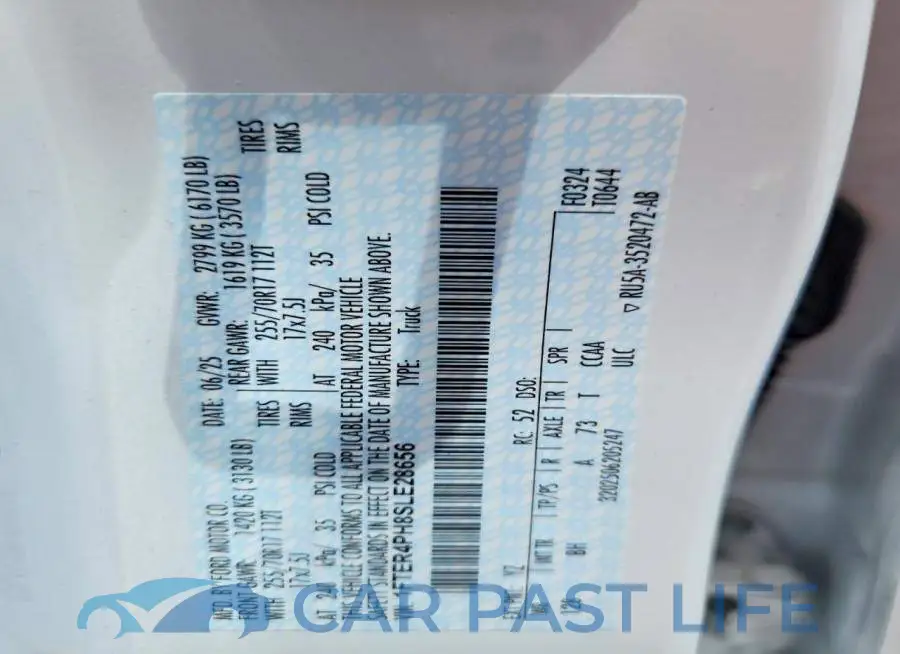 1FTER4PH8SLE28656# 12