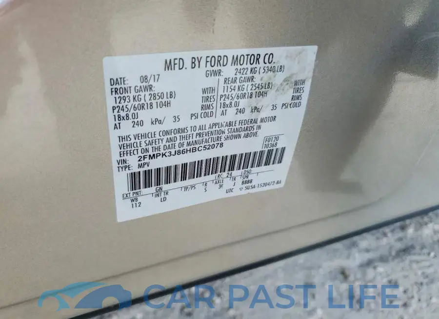 2FMPK3J86HBC52078# 13
