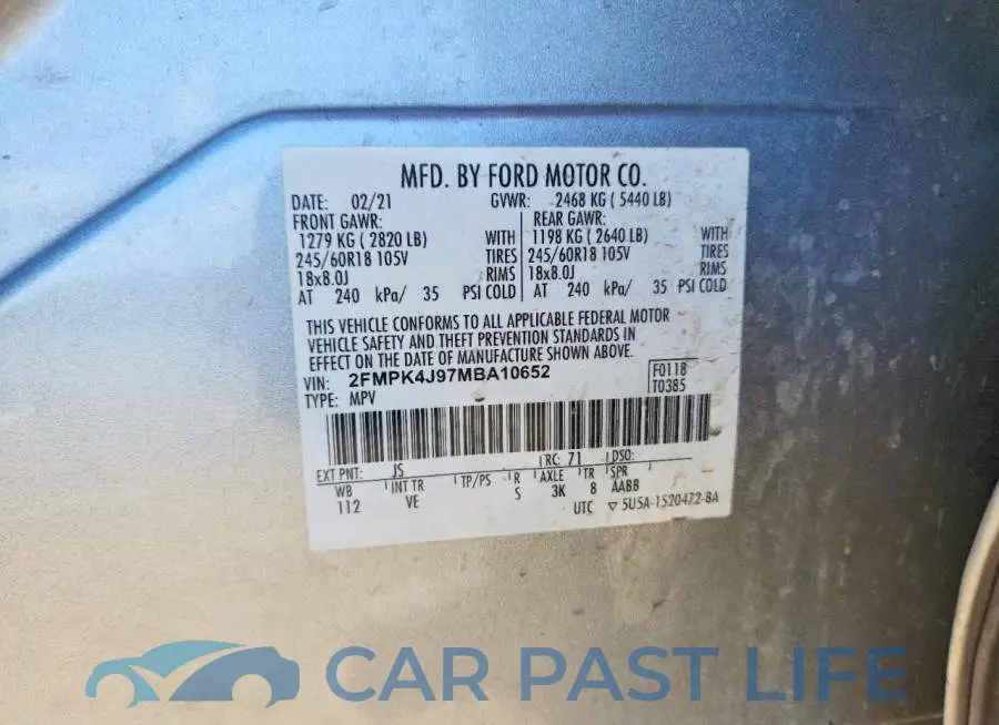 2FMPK4J97MBA10652# 13