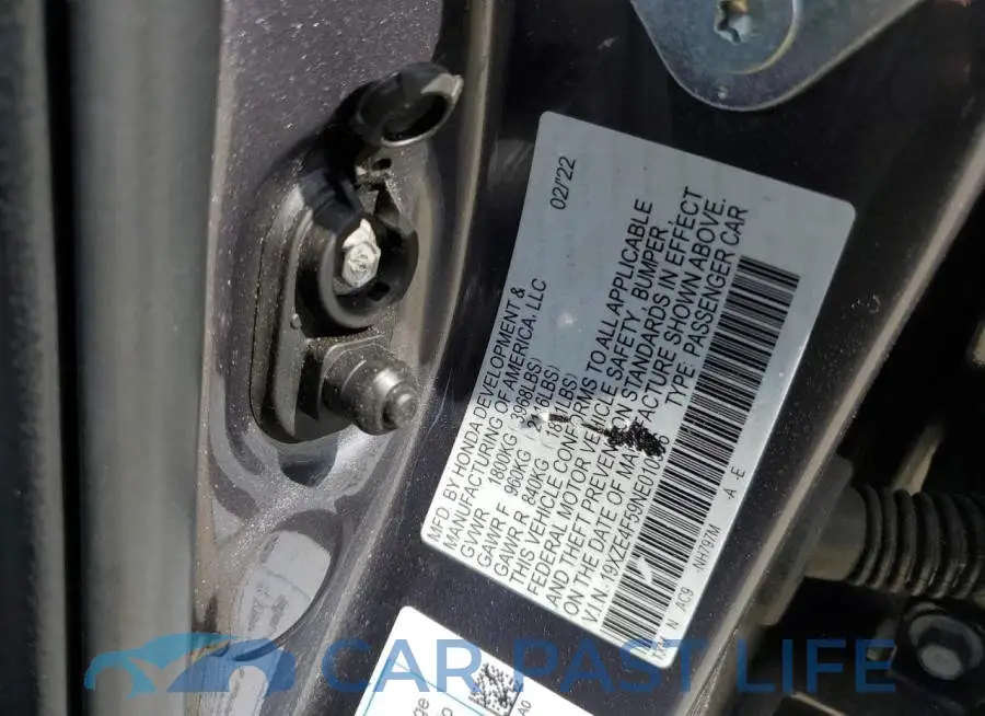 19XZE4F59NE010916# 12
