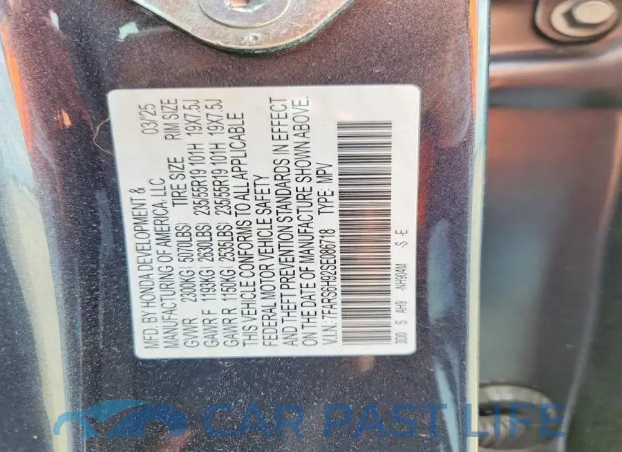 7FARS6H92SE086718# 13