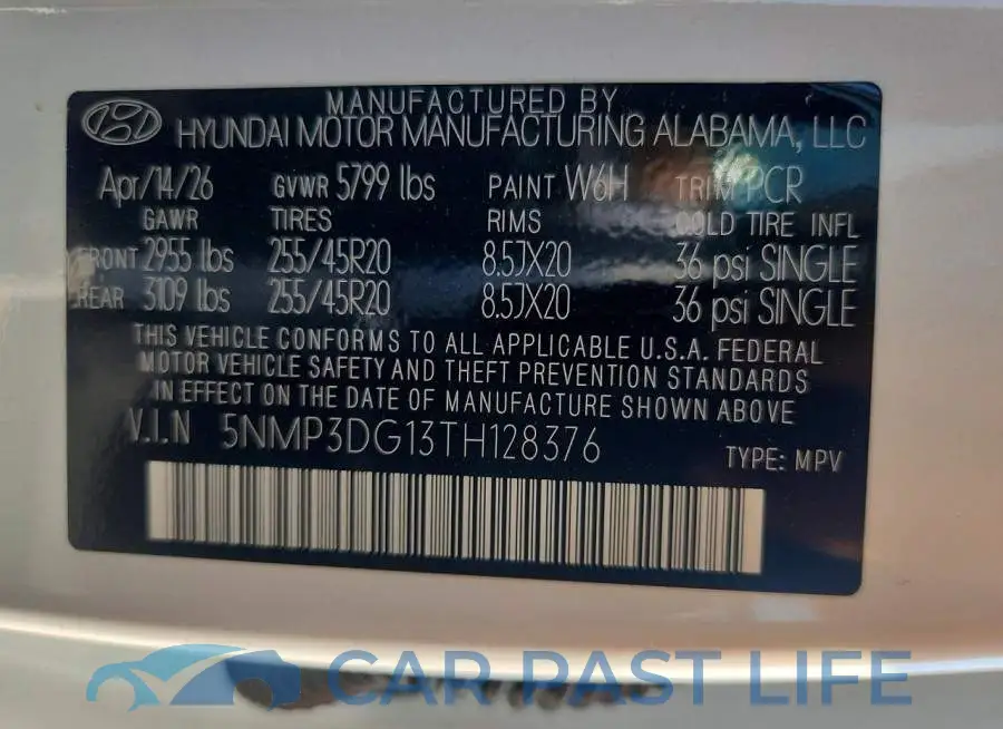 5NMP3DG13TH128376# 13