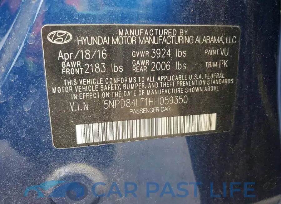 5NPD84LF1HH059350# 12