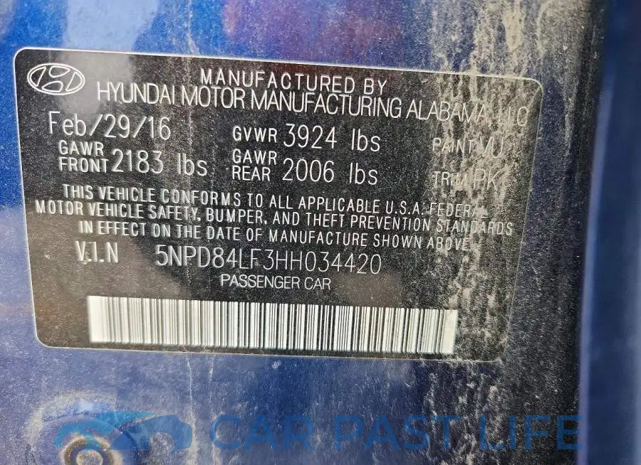 5NPD84LF3HH034420# 13