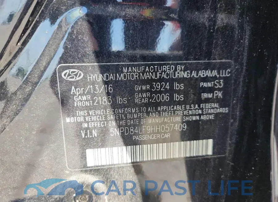 5NPD84LF9HH057409# 13