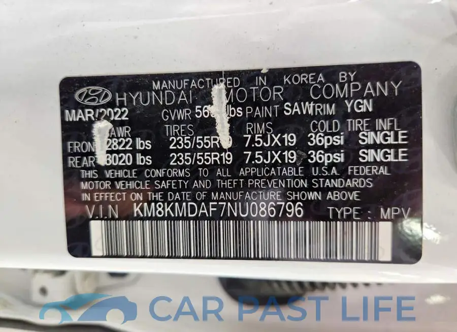 KM8KMDAF7NU086796# 13