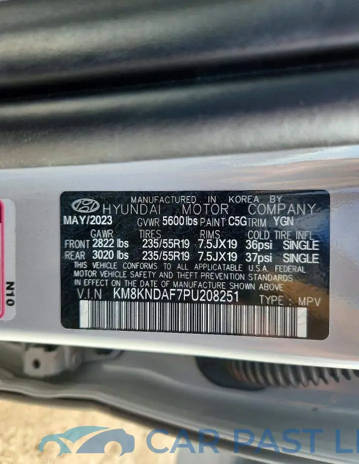 KM8KNDAF7PU208251# 13