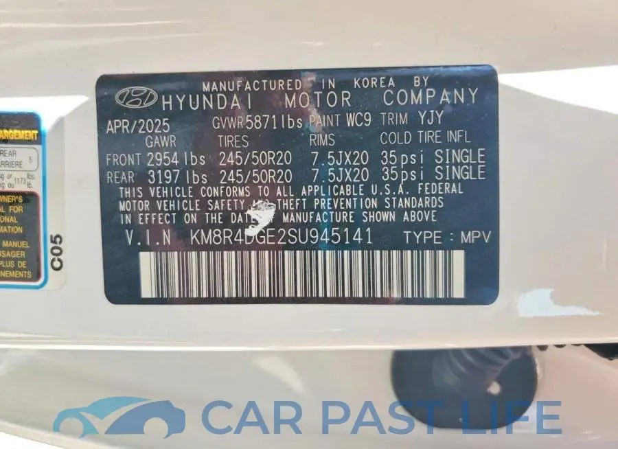 KM8R4DGE2SU945141# 13