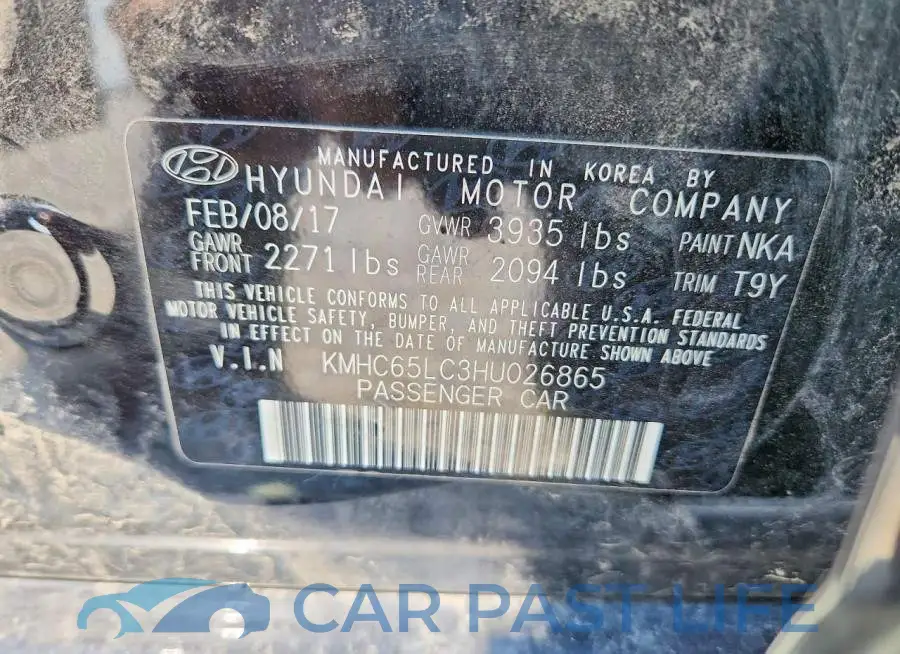 KMHC65LC3HU026865# 12