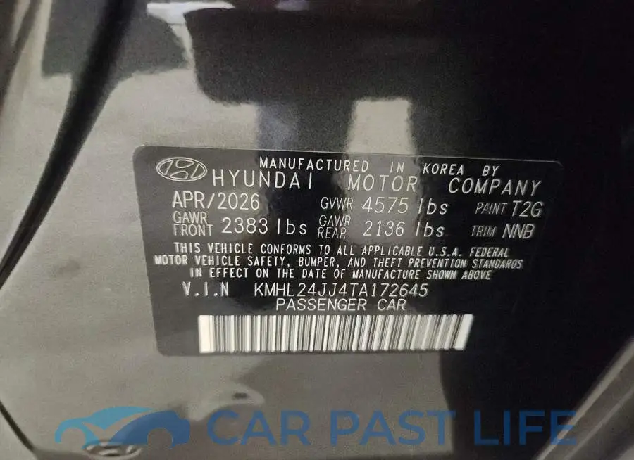 KMHL24JJ4TA172645# 13
