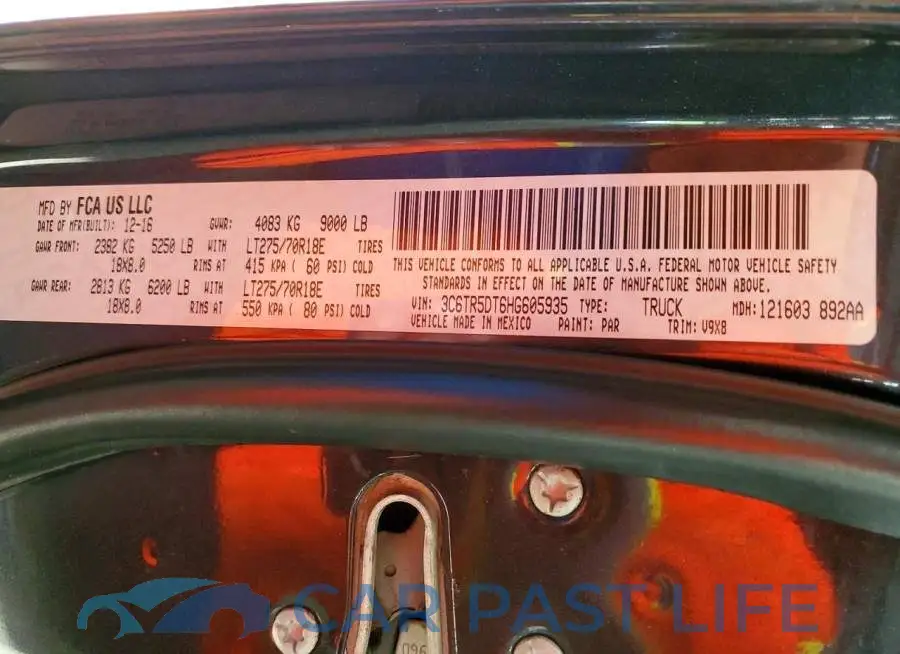 3C6TR5DT6HG605935# 12