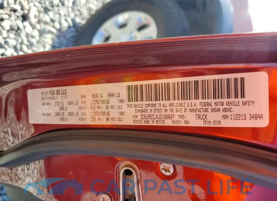 3C6UR5CL4JG160607# 12