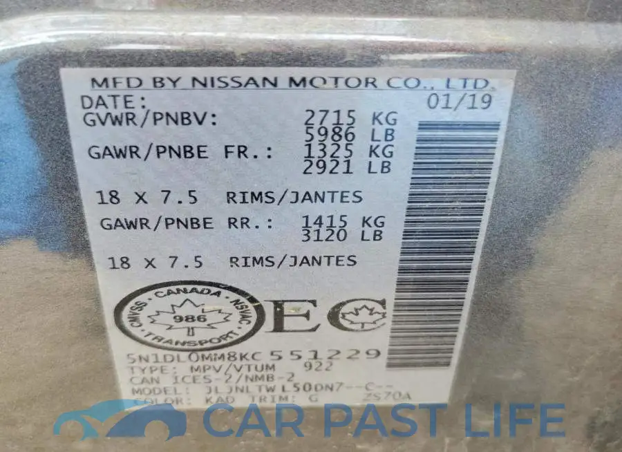 5N1DL0MM8KC551229# 13