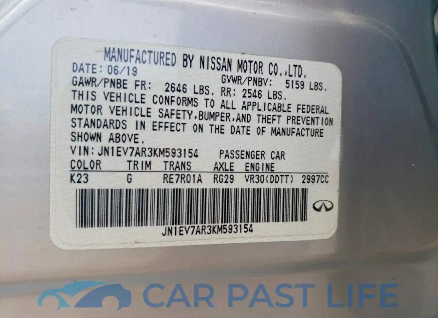 JN1EV7AR3KM593154# 12