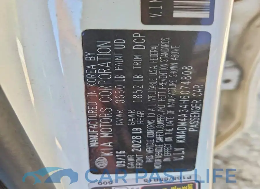 KNADM4A34H6074808# 12
