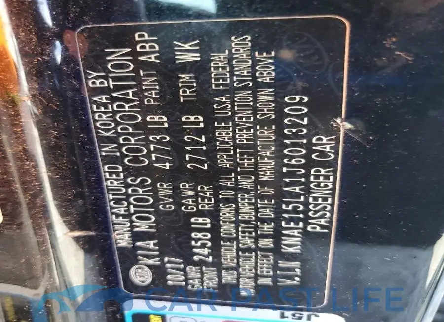 KNAE15LA1J6013209# 12