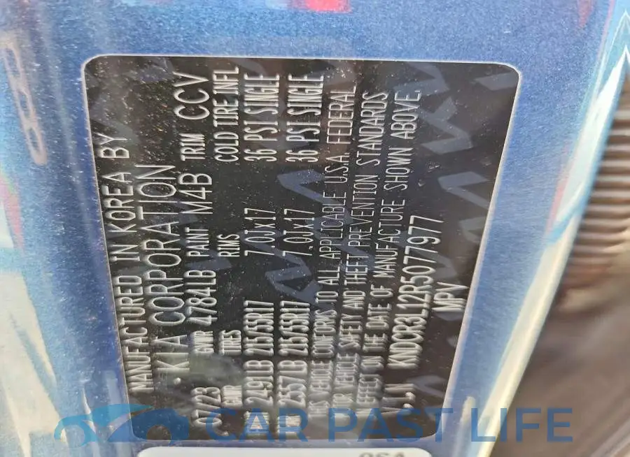 KNDCR3L12R5077977# 12