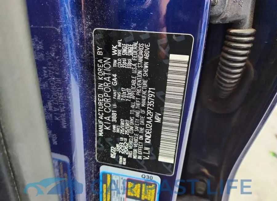 KNDEU2AA2P7357971# 13
