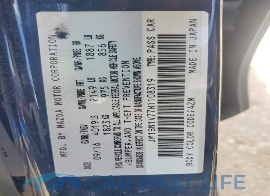 JM1BN1V77H1108319# 12