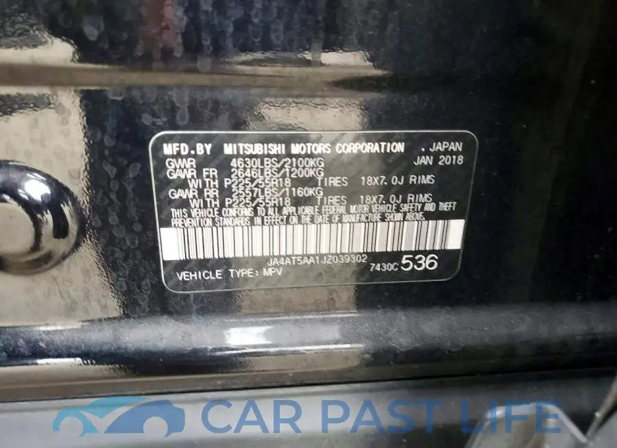 JA4AT5AA1JZ039302# 13