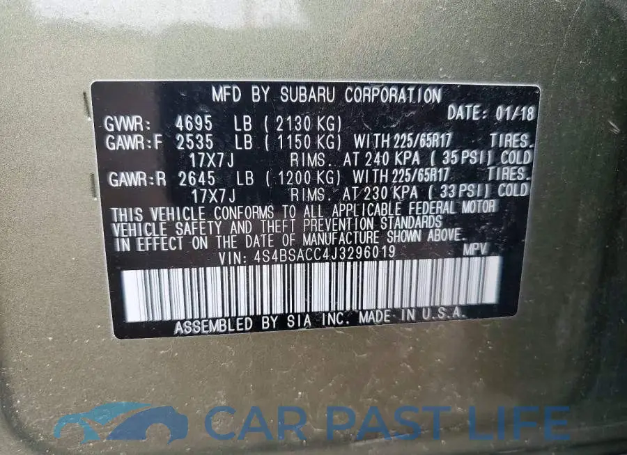 4S4BSACC4J3296019# 13