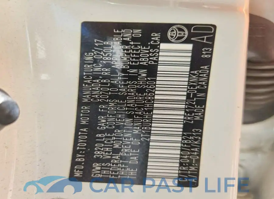 2T1BURHE1HC862601# 13