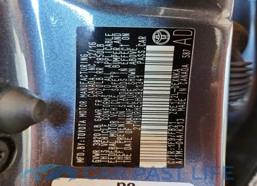 2T1BURHE5HC821341# 12