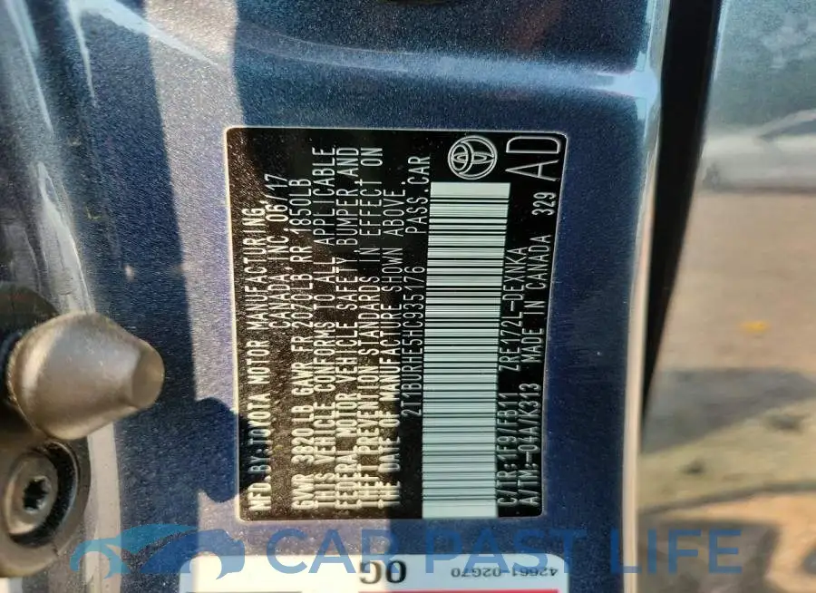 2T1BURHE5HC935176# 12
