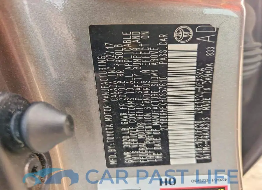 2T1BURHEXHC857610# 12