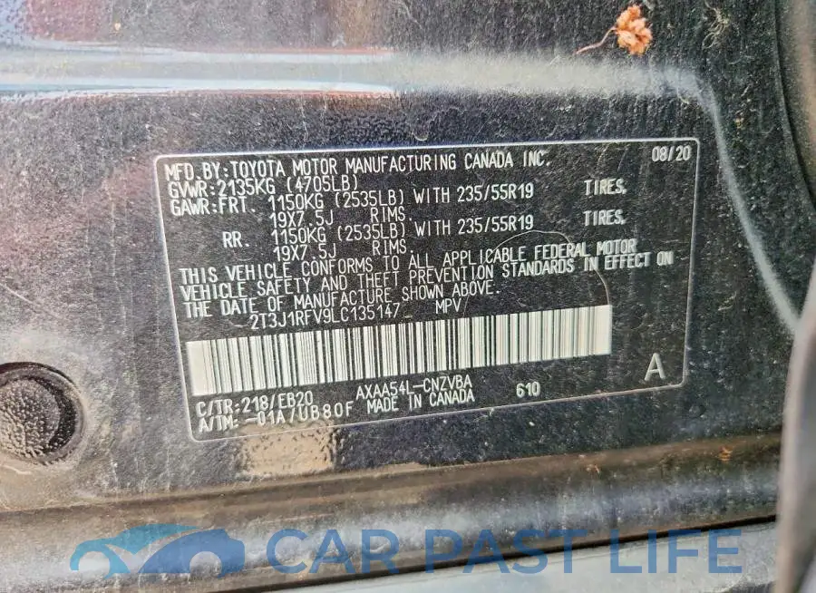 2T3J1RFV9LC135147# 13