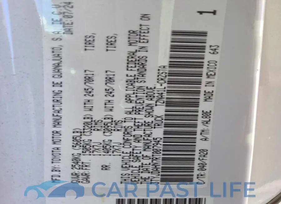 3TYJDAHN7RT007945# 12