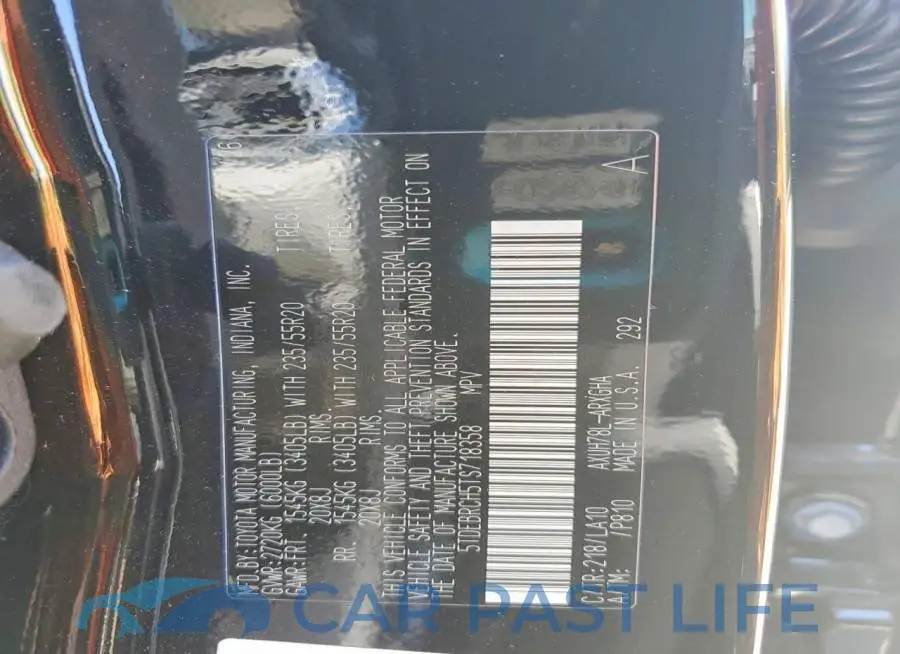 5TDEBRCH5TS718358# 13