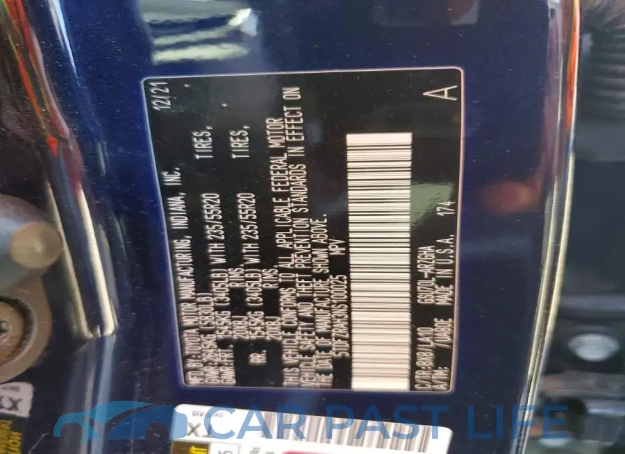 5TDFZRAH3NS100025# 12
