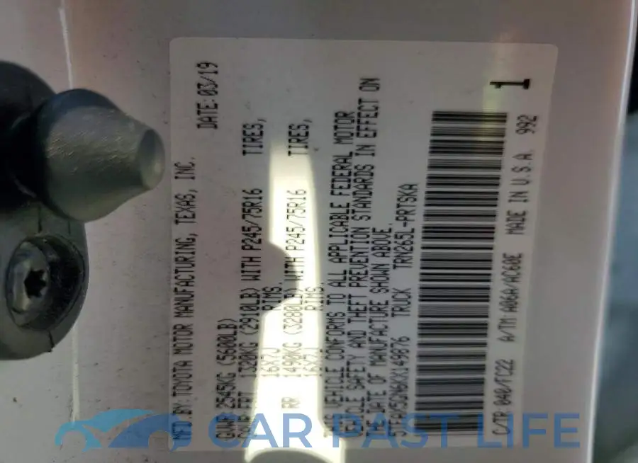 5TFAX5GN6KX149876# 13