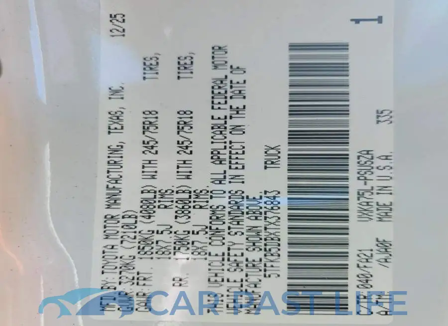 5TFKB5DBXTX376843# 13