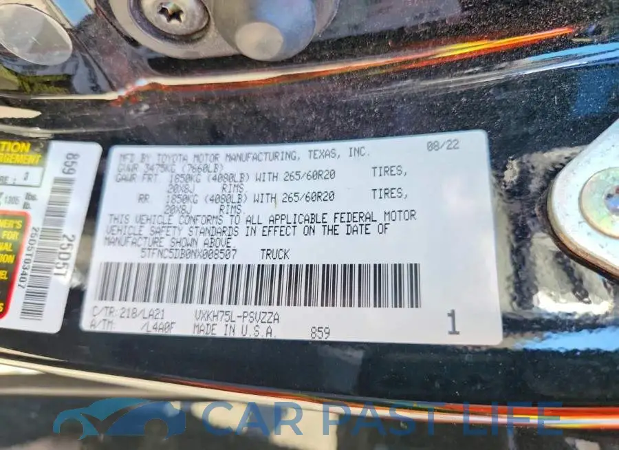 5TFNC5DB0NX008507# 12