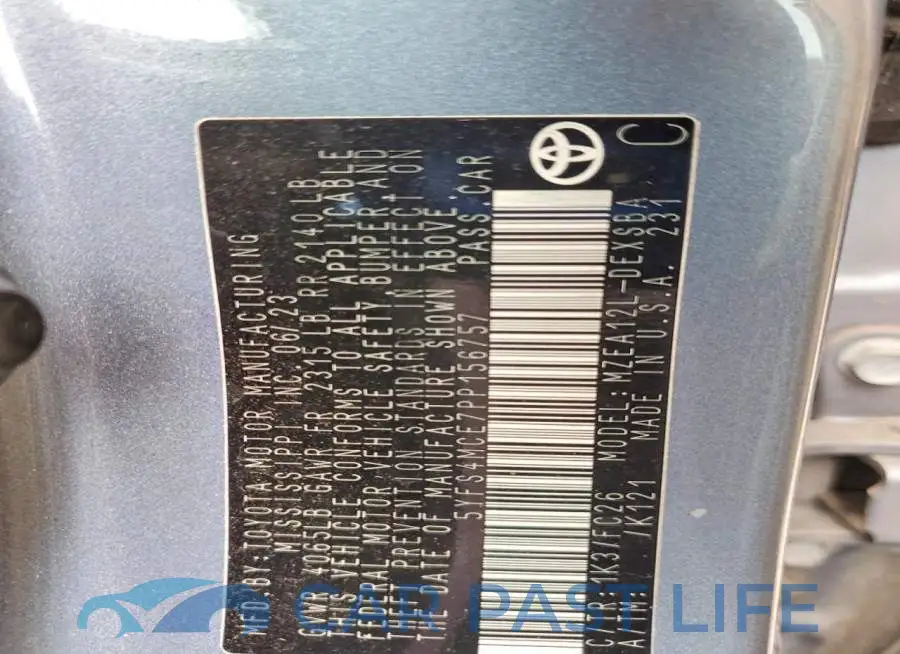 5YFS4MCE7PP156757# 12