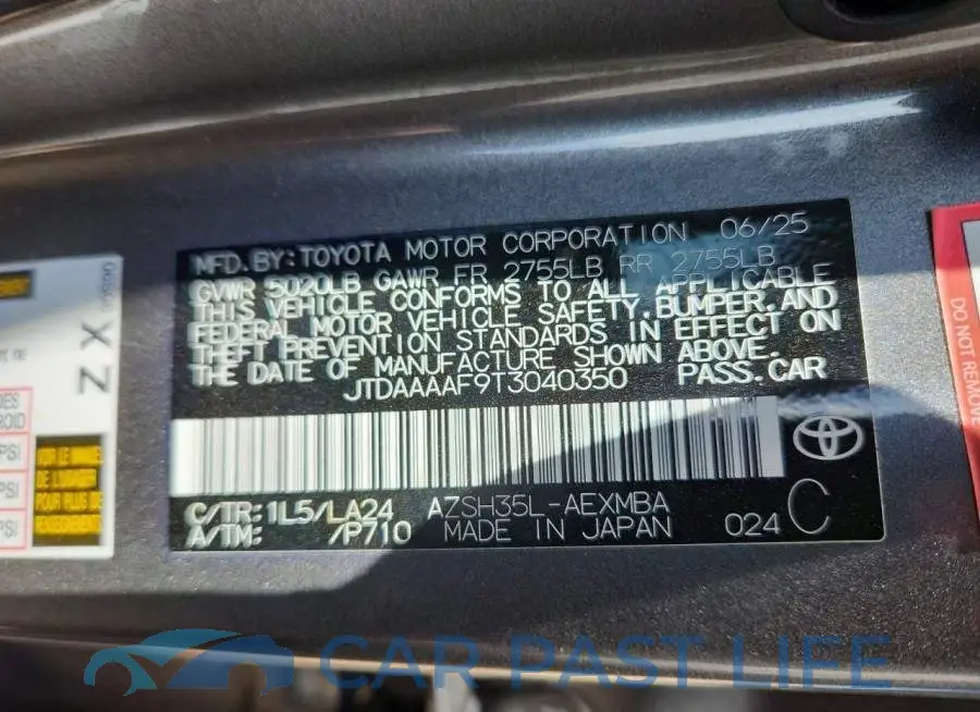 JTDAAAAF9T3040350# 14