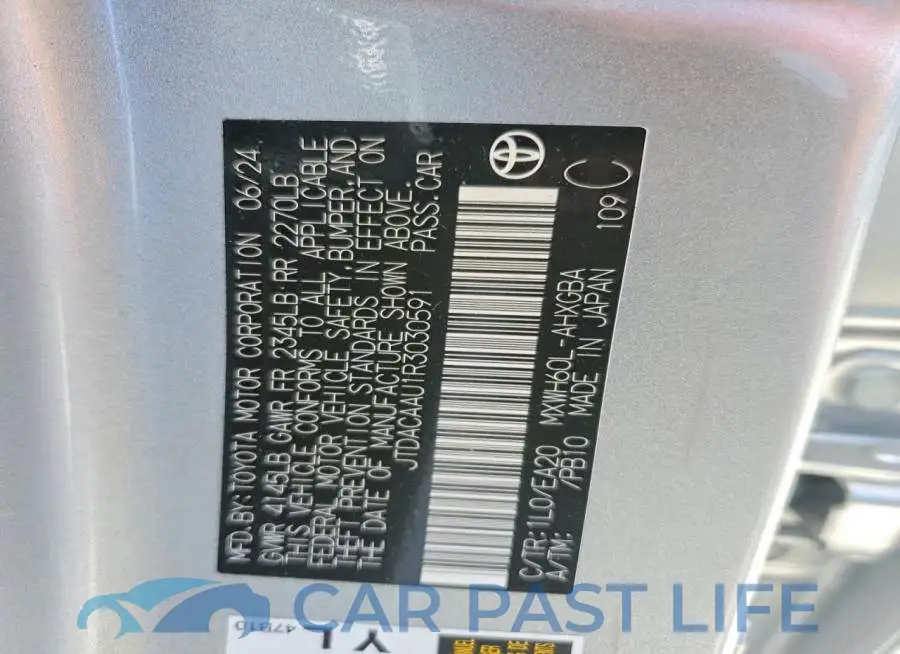 JTDACAAU1R3030591# 12