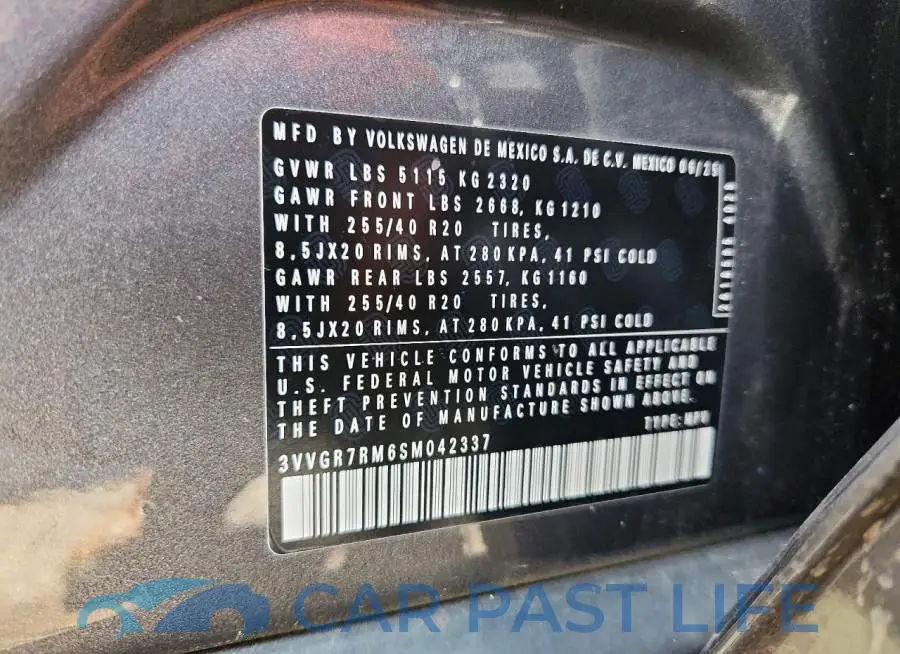 3VVGR7RM6SM042337# 13