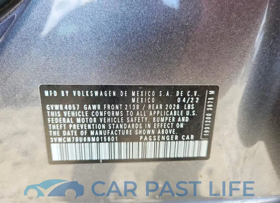 3VWCM7BU6NM015601# 12