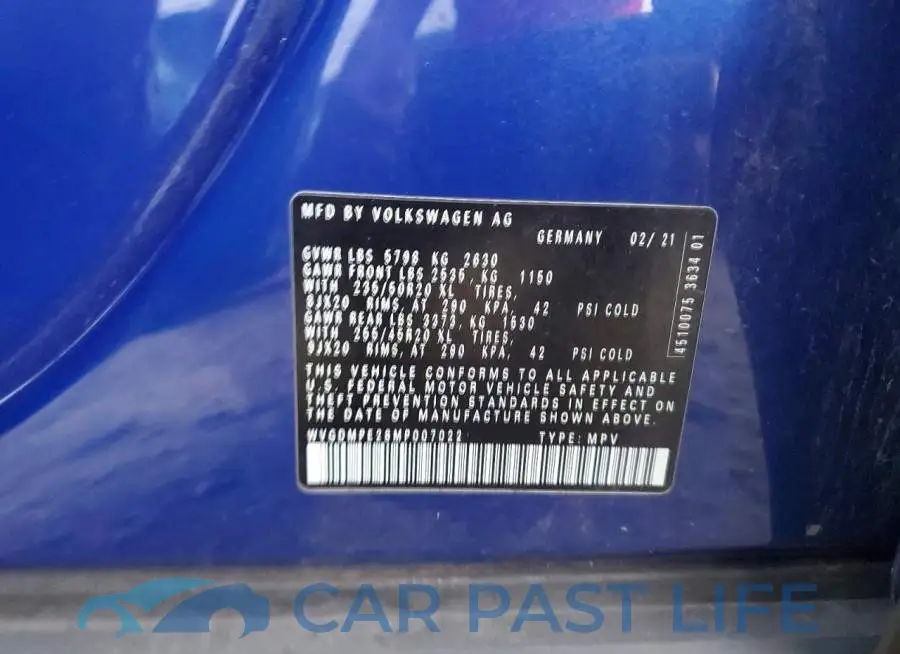 WVGDMPE28MP007022# 12