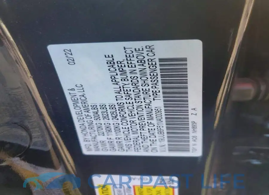 19UUB6F51NA000951# 12